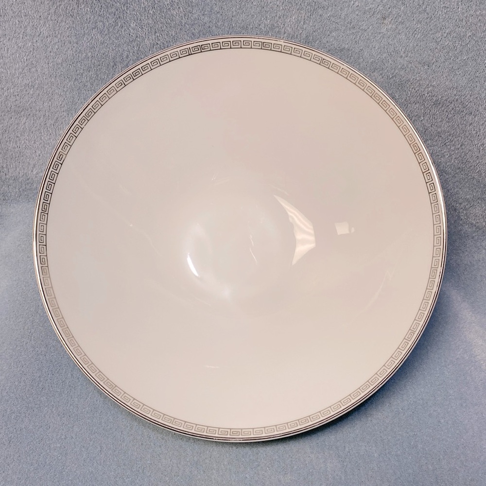 NORITAKE SILVER GREEK KEY NORITAKE CHINA PATTERN 5941 Serving Bowl